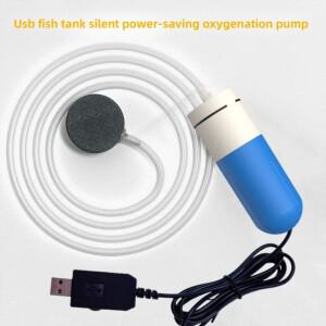조절 가능 속도 수족관 산소 공기 펌프 USB 충전 초저소음 수생 테라리움 필터 휴대용 미니