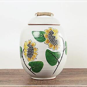 분청 바람해바라기 10kg 쌀독 소금항아리 잡곡통 잡곡단지 현관소금