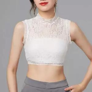 레이스 이너나시 목폴라 터틀넥 반목 민소매 폴라티