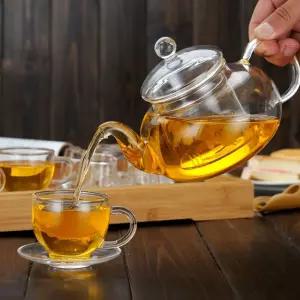 차우림 차포트 500ml 포트 유리 티폿 찻주전자 차우리기 티포트