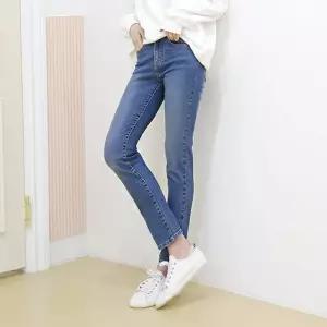 [레이나][레이나] 연청 스판 일자핏 청바지