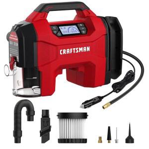 CRAFTSMAN 팽창기 조명이 공기 타이어 휴대용 압축기 IN 송풍기 진공 있는 LED