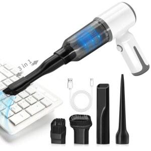 MEFELF 자동차 청소 청소기 무선 가정용 키보드 강력한 진공 휴대용 6500PA 흡입