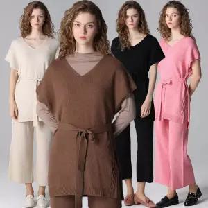 [르오트][홈쇼핑방송/르오트(LeOT)] 울블렌딩 케이블 롱 벨티드 베스트(4종택일)-사이