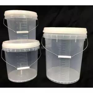 눈금 계량통 플라스틱 투명 물통 양동이 계량 의료용 바스켓 5L