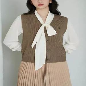 [레이나]리플린 자수 니트 베스트