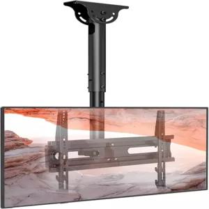26-65인치 LCD LED OLED 4K TV용 AX WABER 천장 마운트 조절식 브래킷 폴 최대 110파운드 행잉 Max VESA