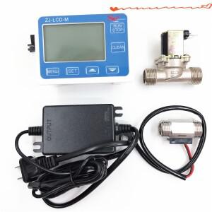 정량 컨트롤러 ZJ-LCD-M 미터+1/2인치유량 센서+밸브+물 액체 측정용 전원 공급 장치
