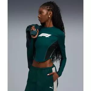 매장정품 푸마 PUMA F1 레이싱 롱슬리브 코르셋 탑 - 그린 633044-04 696105