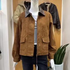 DP01 카라 브라운 레자 자켓 CP7DLJ07 (42321936)