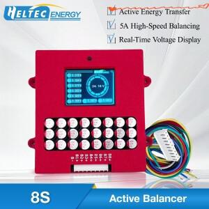 Heltec Lithium Lifepo4 8S 전압 디스플레이가 있는 액티브 밸런서 TFT 배터리 테스터 5a 에너지 이퀄라이