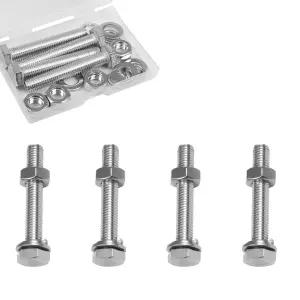 M10 육각 볼트 및 너트 세트 M10x50mm 풀 스레드 평면 와셔 포함 캐스터 휠 어셈블리용 스프링 304