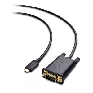 중요한 케이블 - USB C에서 시리얼 어댑터 3피트 USBBC에서 DB9 RS232 Thunderbolt 5/4와 호환되며 Windows
