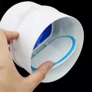 1PC PVC 배기 팬 체크 밸브 원형 파이프 백드래프트 댐퍼 75/110mm 공기 덕트 환기 그릴 욕실 주방