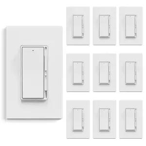 300W 디밍 가능한 LED/CFL 조명 및 600W INC/HAL 전구용 ELEGRP 디머 스위치 슬라이드 월 플레이트 포함 UL