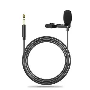 휴대용 1.5m 라발리에 미니 마이크 콘덴서 클립온 라펠 유선 USB/3.5mm/타입C/폰 모바일폰 컴퓨터 PC용