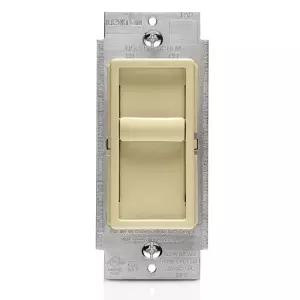 Leviton SureSlide 디머 스위치 디밍 LED 할로겐 및 백열전구용 6672-1LI 아이보리