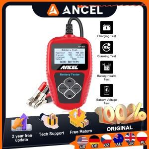 ANCEL 자동차 배터리 테스터 디지털 분석기 오토바이 크랭킹 충전 시스템 BA101 12V 100 ~ 2000CCA