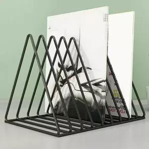 9칸 CD 랙 비닐 레코드 보관 삼각형 잡지 스탠드 침실 데스크탑 5칸 CD/영화