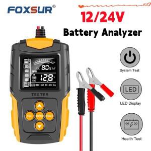FOXSUR FBT200 12V 스마트 자동차 배터리 테스터 LCD 분석기 도구 트럭 오토바이 보트에 대한 디지털
