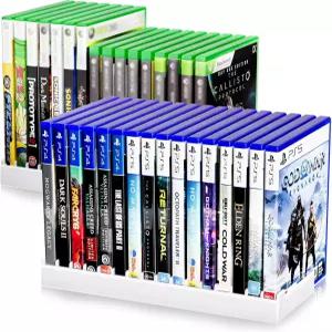PS5 Xbox One/Xbox 360 및 Series X/S/Wii/Switch/Switch 2 게임 케이스 DVD 블루레이 정리함용 Nargos