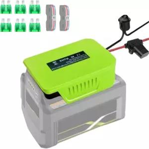 퓨즈 및 스위치가 있는 Ryobi 40V OP4050A 배터리용 파워 휠 어댑터 1팩 14게이지 와이어 트럭 로봇 공학