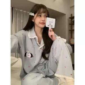 윈터솔져 바지 가을 봄 카디건 도트 세트 커플 긴팔 캐릭터 파자마 잠옷세트 KUK3