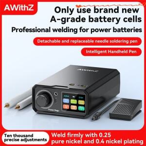 AWithZ UK3 페달 스팟 용접기 타입-C 충전 18650 리튬 배터리 DIY 니켈 시트 휴대용
