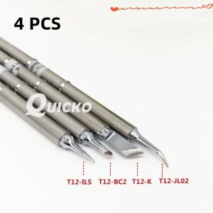 FX951 납땜 스테이션용 4Pcs T12 시리즈 인두 팁 고품질
