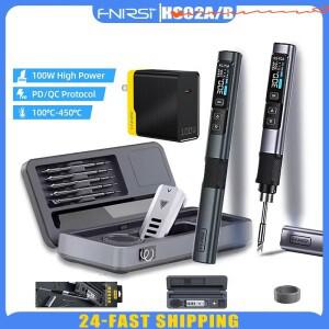FNIRSI HS-02 새로운 온도 조절 가능 납땜 인두 DC 24V 100-450 ℃ 용접 솔더 수리 스테이션