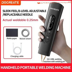 Docreate HU-10BL 휴대용 핸드헬드 스팟 용접기 18650 배터리 DIY 0.25mm 니켈 시트용 듀얼 자동 모드