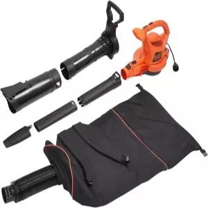 블랙+데커 리프 블로워 진공 및 멀처 3 in 1 잔디 관리용 백팩 250mph 공기 흐름 400cfm 배송 전력 재사용
