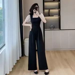 EAMT 레그 여성바지 점프슈트 프랑스 SF 올인원팬츠 YJ1