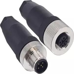 론로니 M12 5핀 남녀 소켓 패널 항공 와이어 커넥터 12mm 산업용 원형 야외 방수 IP67