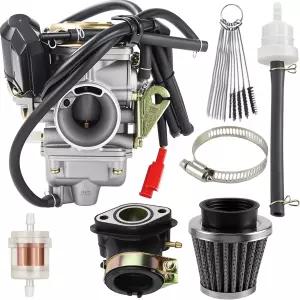 GY6 카뷰레터 150cc 4행정 157QMJ 엔진 모프 ATV Go 카트 모터사이클 스쿠터 24mm PD24J Carb 흡기