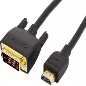 아마존 베이직 HDMI-A to DVI(남성용) 어댑터 케이블 양방향 1080P 골드 도금 6피트/1.8m 싱글 팩 포