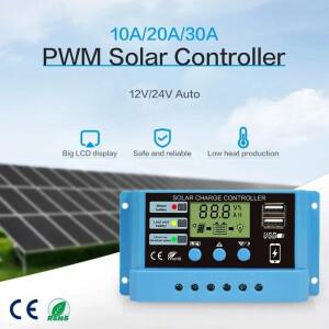 리튬 다리미 배터리 충전기 레귤레이터 스태빌라이저, 자동 듀얼 USB PWM 태양광 컨트롤러, lifepo4, 10A,