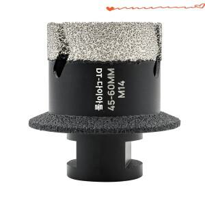 다이아몬드 드릴 코어 비트 M14 대리석 타일 용 스레드 싱크 오프너 45-60mm 컵 톱 구멍 세면기 분지