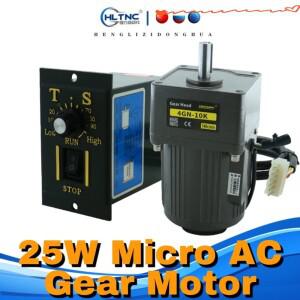 25W 마이크로 AC 모터 220v 50/60hz 비동기 유도 샤프트 10mm + 포장 기계용 컨트롤러 1350RPM