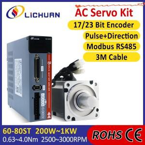 CNC/3D/로봇 기계용 드라이버 200W400W600W750W1000W AC 서보 모터 포함된 새로운 원본 220V 3000RPM