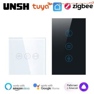Tuya 스마트 ZigBee 터치 커튼 스위치 롤러 용 블라인드 전기 창 지원 Alexa Google Home