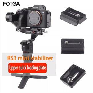호환 Ronin RS3 mini RS3 PRO/3/2/C2 RS4/RS4 PRO 안정기 삼각대 모노포드 상부 퀵 릴리스 플레이트용 FOTGA 퀵 릴리스 플레이트