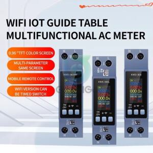 와이파이 스마트 스위치 회로 차단기 LED 에너지 계량기 KWh 전력 타이머 릴레이 투야용 라이프 리모컨 AC