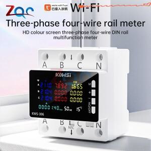 KWS-303 Tuya WiFi 전력계 AC 에너지 미터 APP 제어 AC85-290V/80A 전압 측정기 소비량