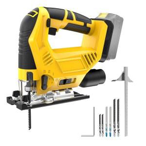 디월트 DEWALT 20v Max 배터리배터리 없음 브러시리스 직소 가변 속도 45 베벨 컷 3개의 궤도 동작 직선/곡선/원형 절단을 위한 블레이드와 호환되는 무선