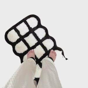 침대 러그 블랙 사각 식탁밑 방 드레스룸 패턴 화이트 슬림 메쉬 레 심플 길쭉한