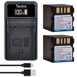 호환 3300mAh BN-VF707 BN-VF714 BN-VF733 JVC BN-VF707U BN-VF714U BN-VF733U GR-D240용 배터리 및 LED USB 충전기