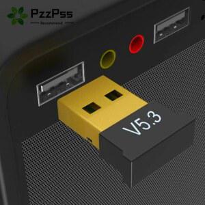 호환 USB 블루투스 5 3 어댑터 송신기 리시버, 블루투스 V5 1 오디오 블루투스 동글, PC 노트북 컴퓨터용 무선 USB 어댑터