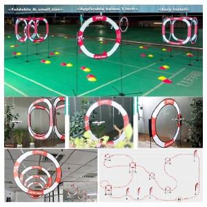 FPV 레이싱 목표 게이트 비행기 드론 횡단 장애물 3 인치 Tiny Whoop Racer RC 훈련을위한 문을 통해