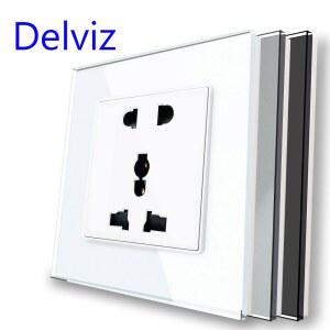 호환 Delviz 유리 소켓, 유리 패널, AC 110V-250V, 로고 없음, 영국 표준 콘센트, 13A 전원 범용 벽면 소켓